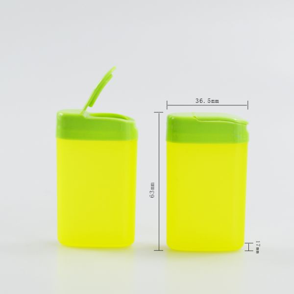 Material de base PP Botella pequeña para chicle de caramelo Botella colorida de 15 cc