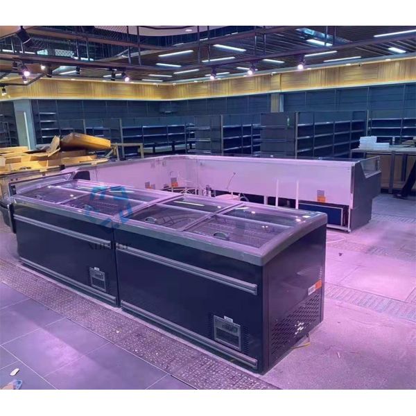 Supermarket Chest Freezer With Sliding Glass Top Static cooling 630L