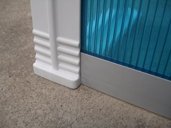 Brackets de toldo de policarbonato Preto/cinzento/branco Cor do quadro