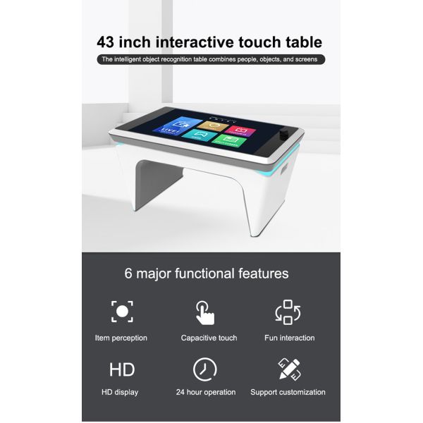 таблица Адвокатуры экрана касания андроида 43 дюймов взаимодействующая Multi, таблица опознавания объекта Smurfs