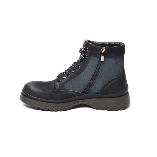 Navy Anti Odor Euro 44size Genuine Leather Casual Boots Lace Up