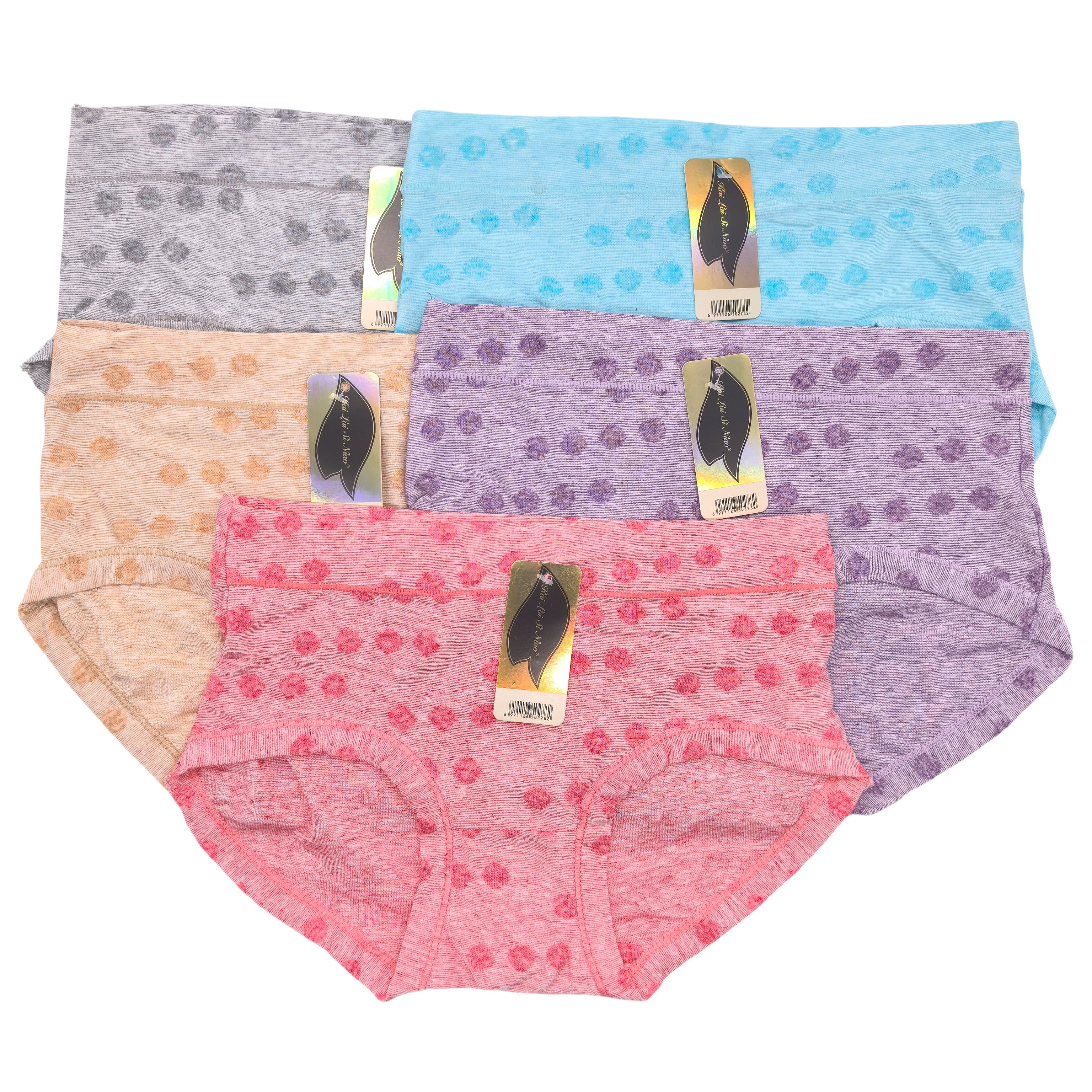 Wholesale Women Underwear Promotion Prices High Quality Soft Comfortable Dot Pattern Jacquard Fabrics Underwear Women