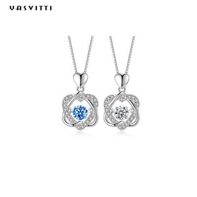1.2x2cm 2.2g Sterling Silver Jewelry Necklaces S925 Heart Six Pointed Star Necklace