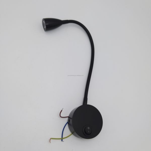 s Swan Neck Style LED Reading Wall Lamp 360 Degree Adjustable with Off-White Shade Color