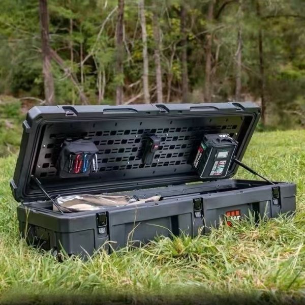 High Quality 112L Detachable Waterproof Storage Box Rotoplastic Outdoor Activity Tool Case for Car Roof-ODM Customization