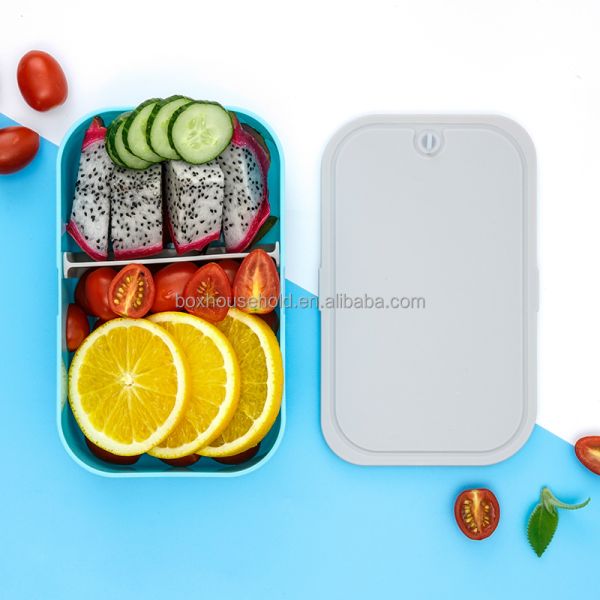 Plastic BPA-free Single-layer Lunch Box for Children Storage Container Recycled Leakproof