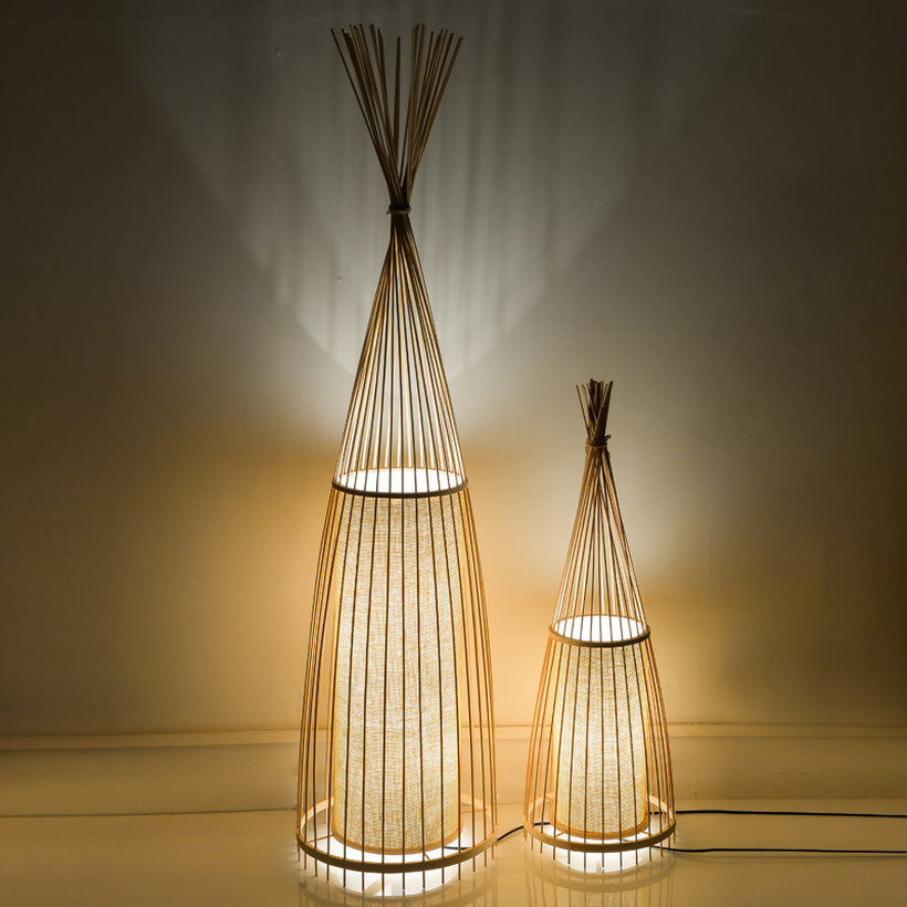 Chinese Bamboo Led Floor Lamps Standing Led Floor Lamps for Living Room Decorative Floor Lamp(WH-WFL-03)