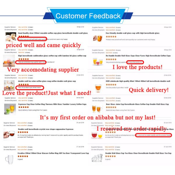 12 унций 16 унций двойные стеклянные чашки латте Боросиликат стеклянный чайный стакан для барбекю