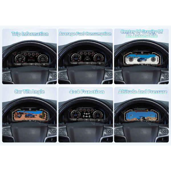 Viknav 13 Inch Car Digital Cluster For Chevrolet Silverado GMC SIERRA 2014-2018 LCD Car Digital Speedometer Dashboard Panel Instrument Panel Virtual Cockpit