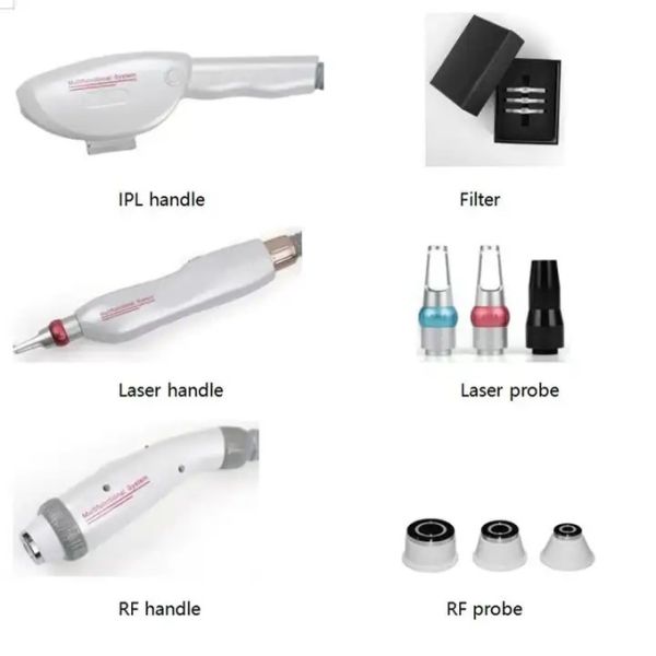 3 In 1 E-Light IPL OPT RF ND YAG Laser Tattoo Removal Machine Painless Hair Removal Machine