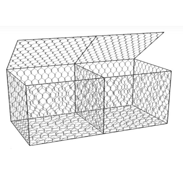 Woven Gabion Baskets 2 × 1 × 1 M Wire Cages For River Slope