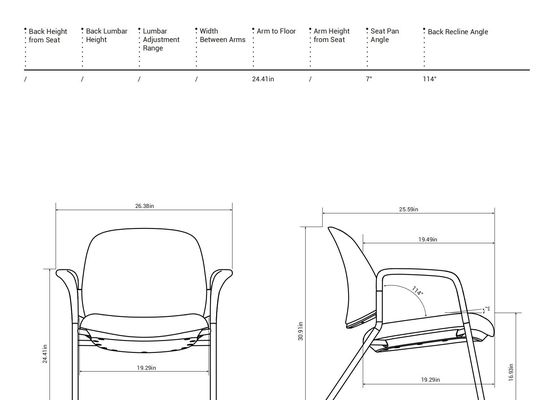 Mat Oversized Guest Chair with 19