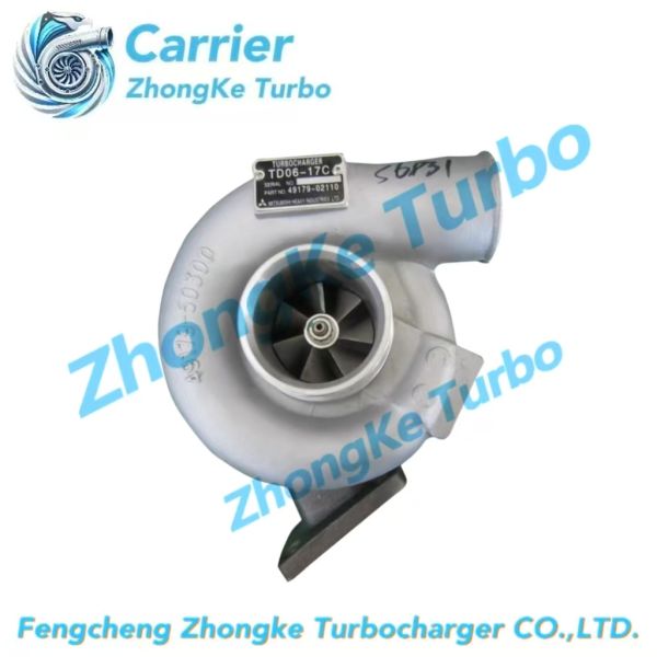 TDO6 Turbo 49179-02110 4917902110 Turbocharger For Mitsubishi Kato Off Highway FE Inter-cooler  With 6D31T Engine
