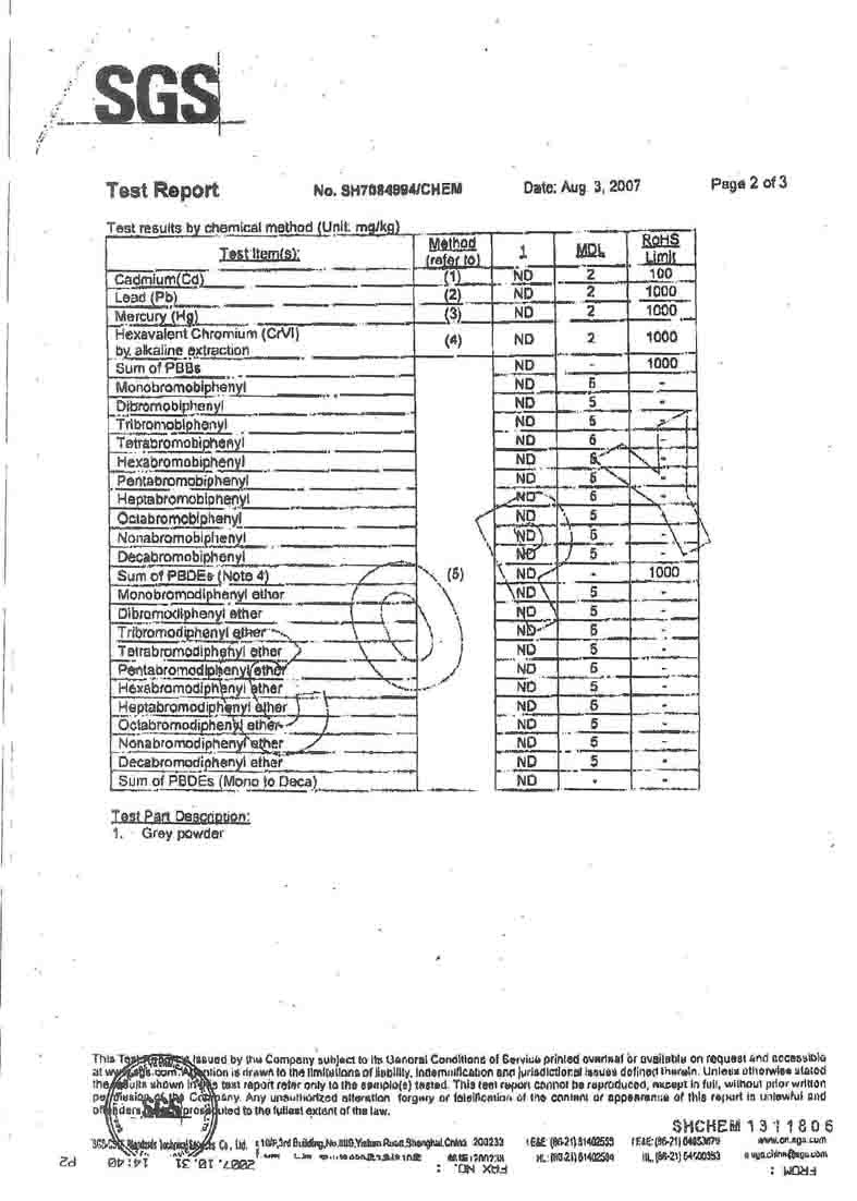 EVENSUN COMPANY LIMITED Certifications