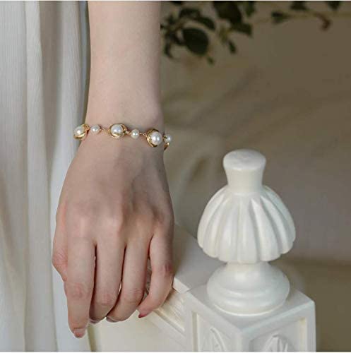 Pearl Anklet Handmade 18k Gold Plated Dainty Boho Beach Cute Ankle Bracelet Adjustable Dangle Coins Foot Chain for Women
