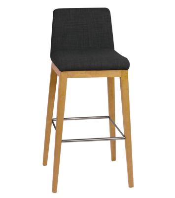 Classic Espresso Counter Height Commercial Bar Stools With Backs / Rectangle Bar Stools