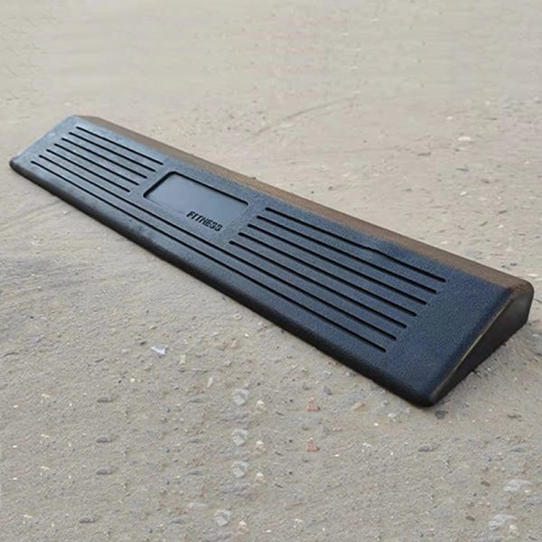 Rubber Squat Wedge Calf Block Ramp 70*16*5cm for Full Motion Squat Exercise in Black