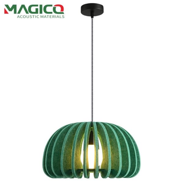 Design Polyester Fiber Acoustic LED Hanging Lampshade With Sound Absorbing for Living Room