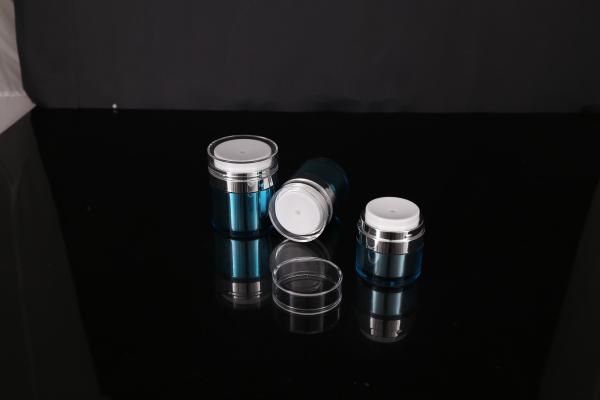 hand lip crystal pump empty square white Screen Printing Airless 30ml Cosmetic Cream Jars
