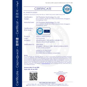 GZ Photonics Technology Co. , Ltd Certifications