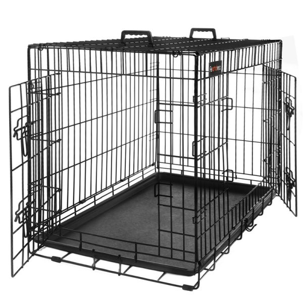 Puppy Metal Dog Kennel Fence Garden Easy Hand Carried Tightly Closed Door