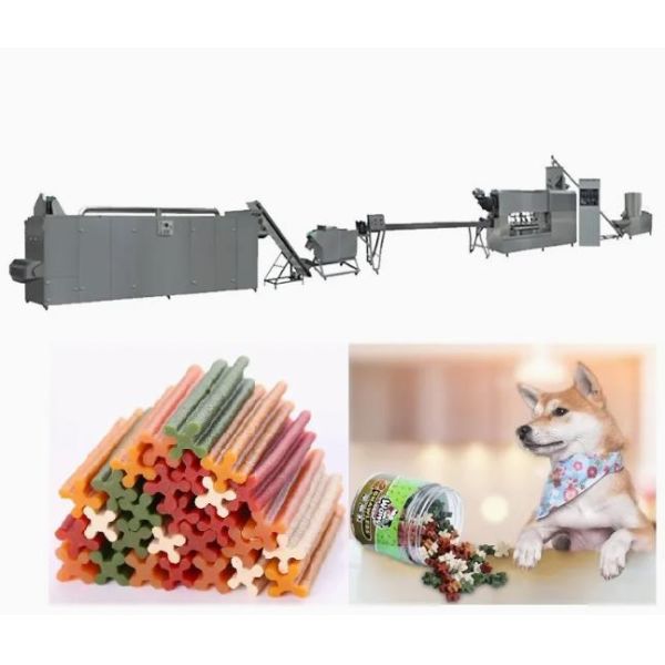 Dog Dental Stick Pet Food Extrusion Machine / Pet Food Processing Line