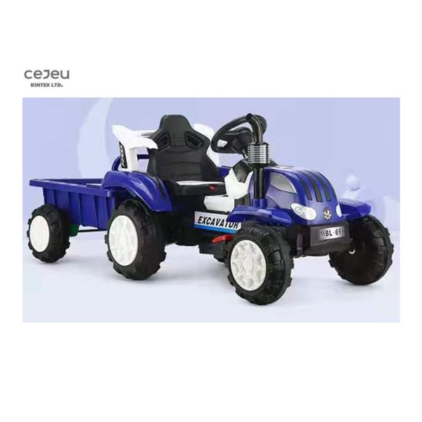 Пластиковая езда 12.1KG на подвесе 6V7AH заднего колеса трактора ягнится электрический трактор