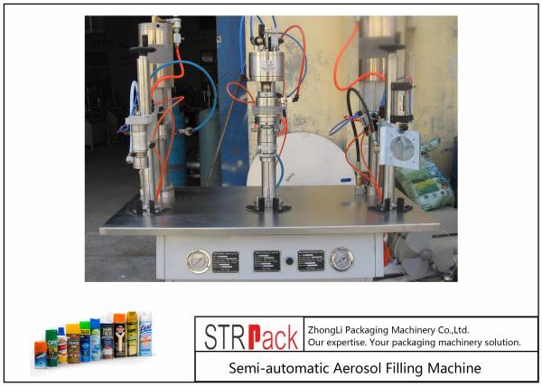 3 na máquina de enchimento do aerossol de 1 volume 20-450ml, equipamento do enchimento da lata do aerossol 