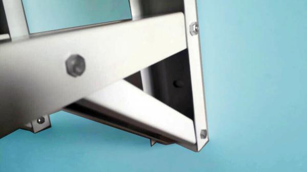 Iron Ac Mounting Bracket White Triangle Shape Smooth Surface