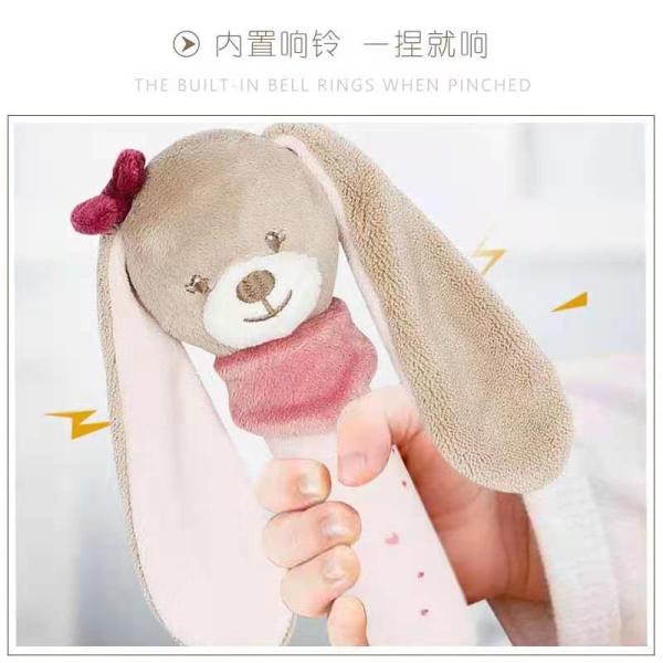 1-3 Year Old Rabbit Plush Doll With BB Device Bite Baby Plush Toys