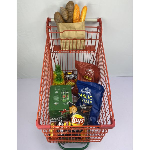 210L немецкий тип тележка вагонетки покупок склада красная и зеленая с колесами PU 5 дюймов