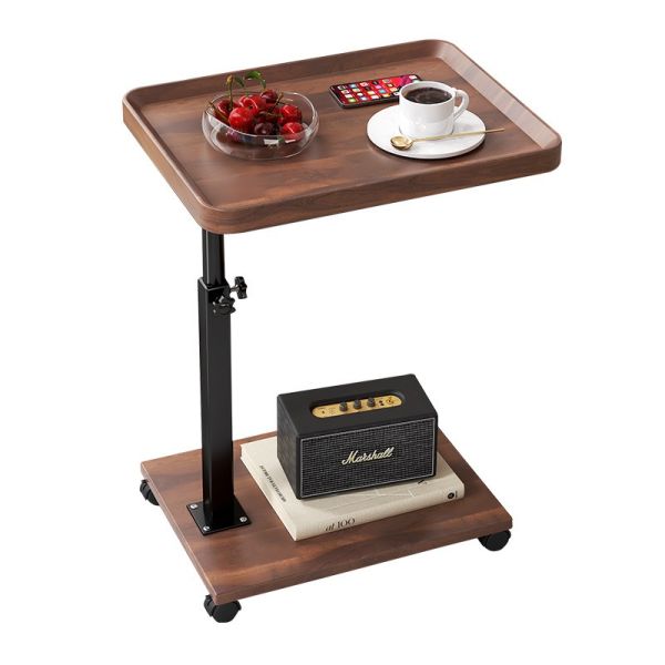 Coffee Side Table Home Living Room Furniture Small Bedside 2 Layers C Shaped End for Sofa