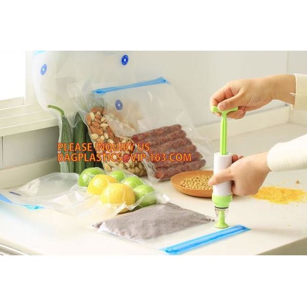 Disposable Transparent Vacuum Sealer Food Storage Plastic Packaging Roll Bag for Food Sealed, Textured Food Freshness St