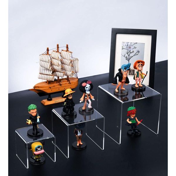 Прозрачный акриловый дисплей Rack Risers Stand Витрина для десертных ювелирных изделий