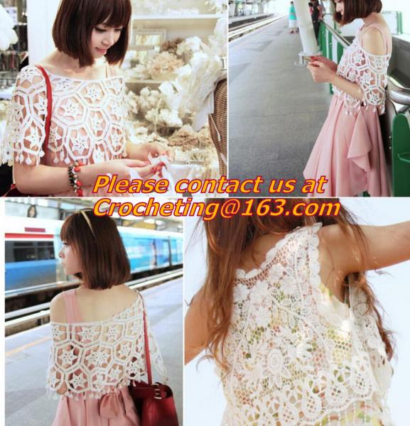 Fashion Style Womens Ladies, Hollow Crochet Knit Cape Shawl Tank Top Vest Jumper Pullover