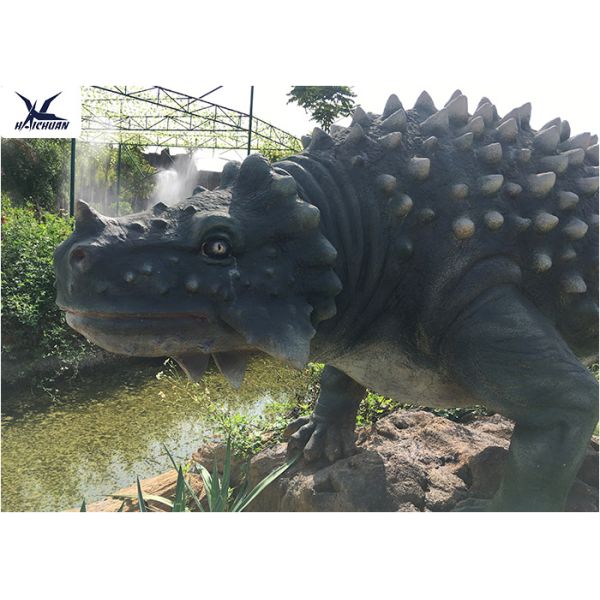 Silicon Outdoor Dinosaur For Jurassic Theme Park / Large Animal Lawn Ornaments