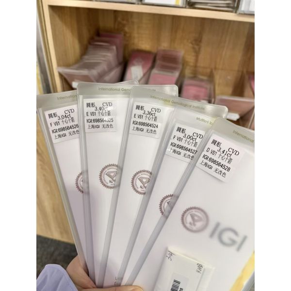 10 Armas de Corazones Forma redonda Diamantes cultivados en laboratorio Diamantes sintéticos certificados