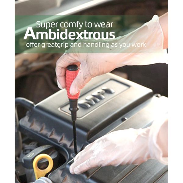 Латекса ранга экзамена нитрила руки цены по прейскуранту завода-изготовителя половина покрытого устранимого напудрила перчатку винила ясной коробки белую голубую