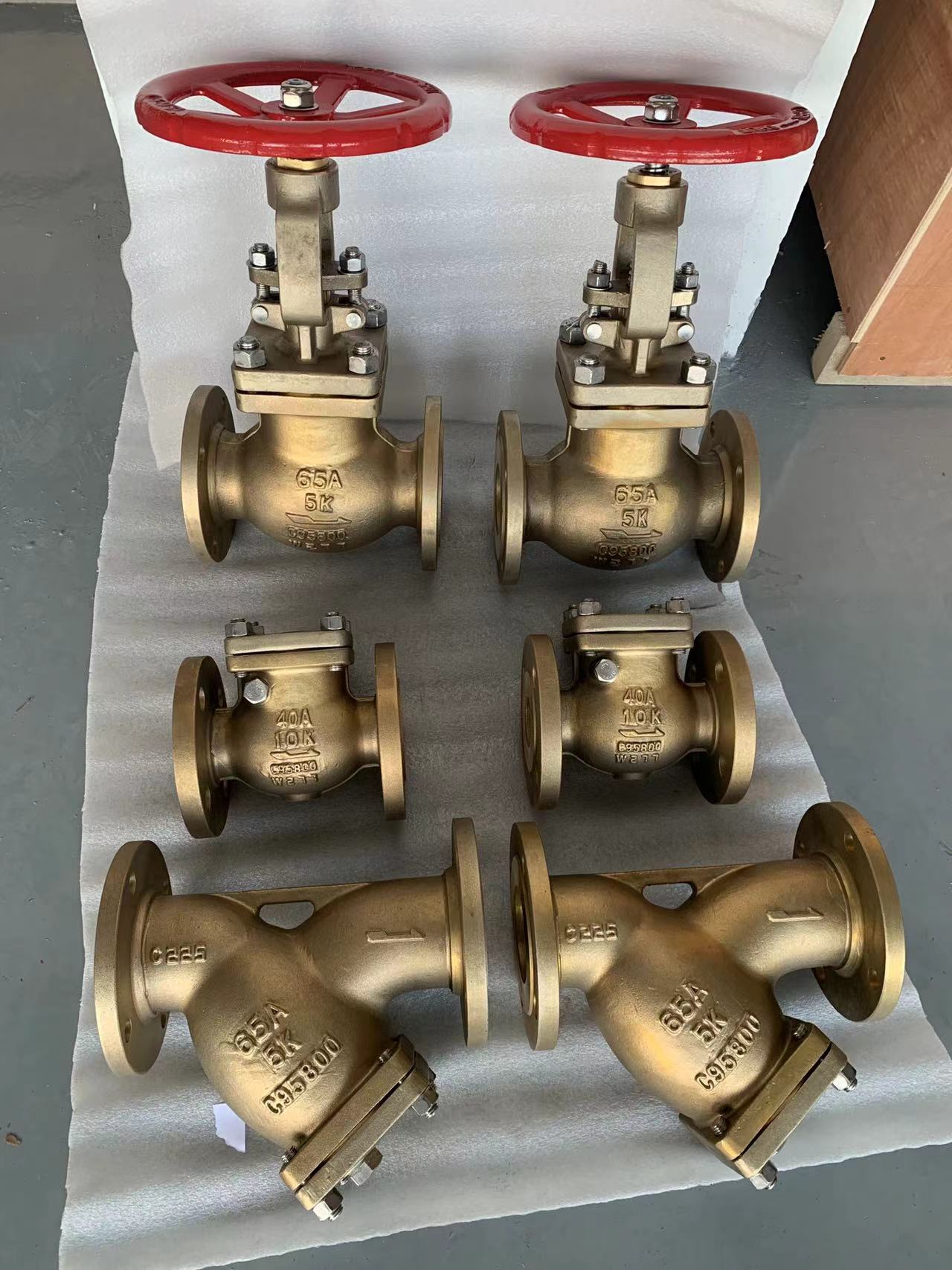 C95800 Aluminum Bronze Swing Check Valve 150LB Raised Flange Connection for Marine