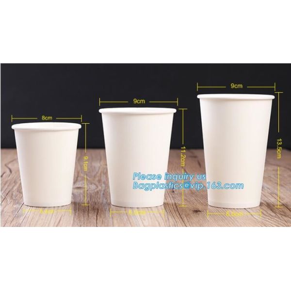 8 OZ Disposable Eco Friendly Coffee Paper Cup,Disposable kraft paper cup customizable coffee milk water juice cup PACKAG