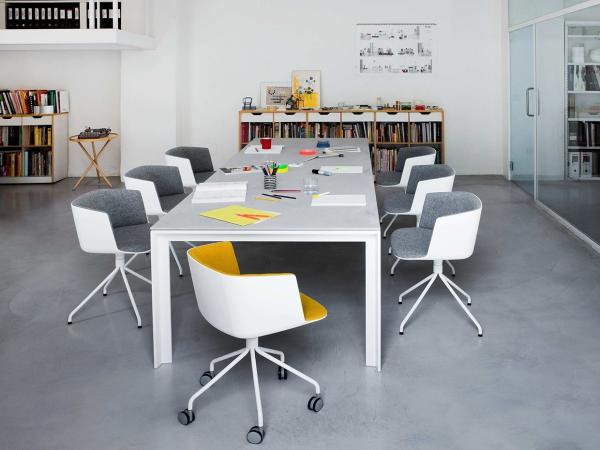 Cut Swivel Plastics Fiberglass Arm Chair Upholstered With 4 Star - Base