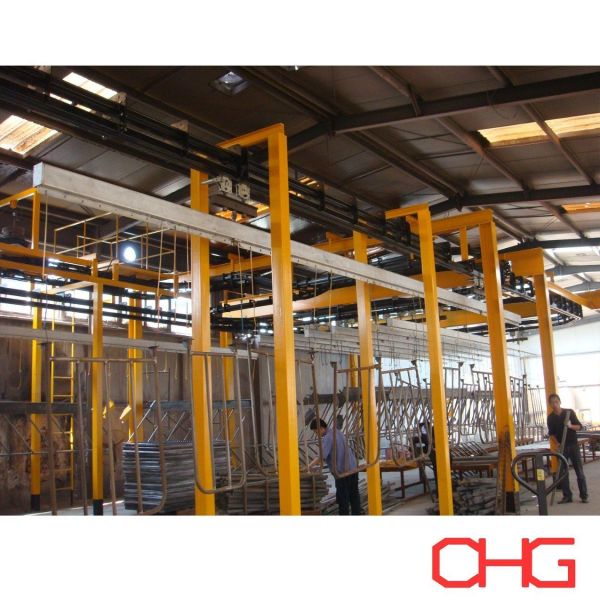 Powder Coating Production Line for Metal Parts PLC Control Unit and Conveyor System