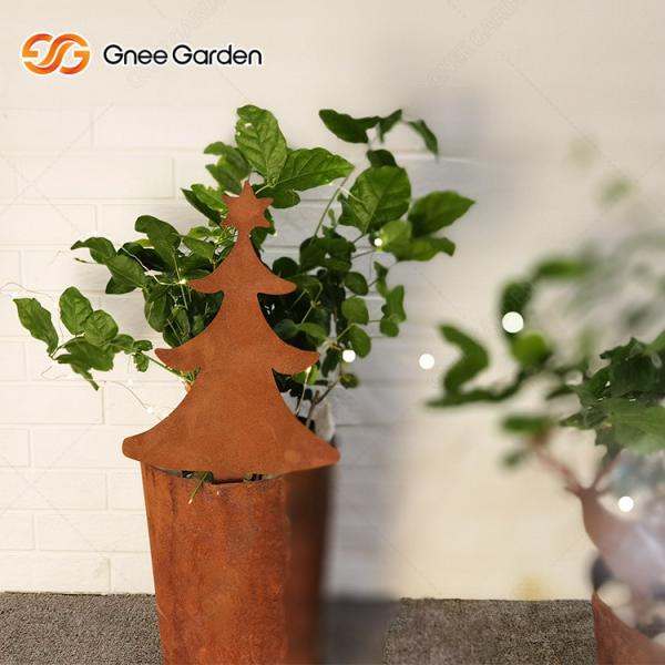 Customization Metal Garden Ornaments Laser Cut Corten Steel Signs  Wear Resisting
