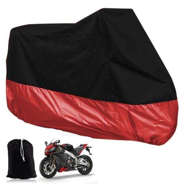 Full Bottom Elastic Hem Outdoor Motorcycle Cover Lightweight UV Protection