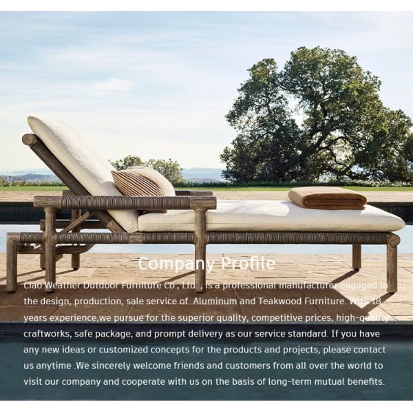 Hotel Outdoor Pool Chaise Lounge Chair with Luxury Design and Water-Resistant Cushion