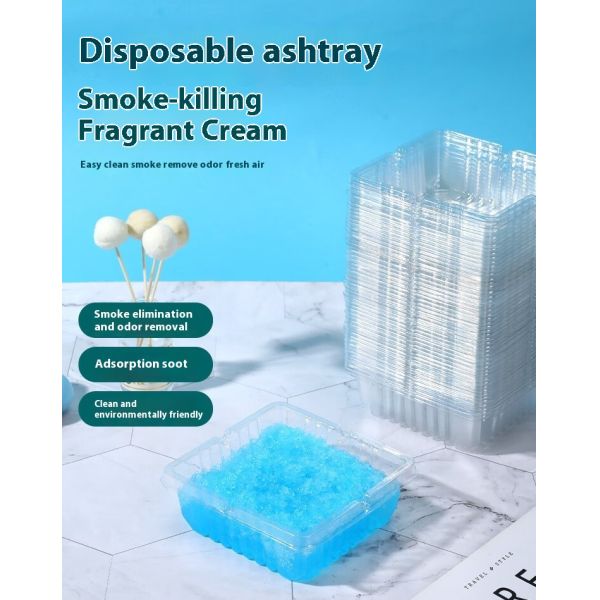 Portable Creative Crystal Disposable Ashtray Lazy No-Wash Anti-Odor Sand Extinguisher Wholesale Adhesive Paper Film