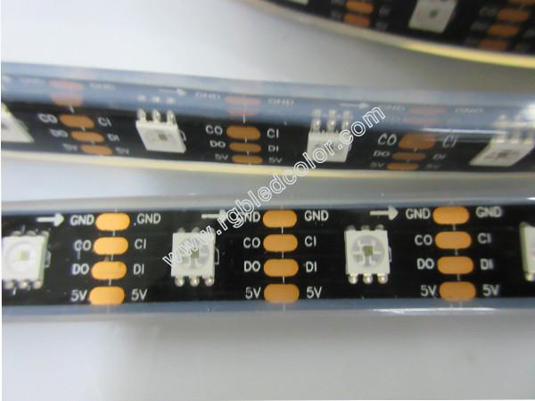 IP65 waterproof half silicone tube led strip sk9822