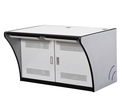 Home Office Control Center Desk Double Seat PC Desk with Laboratory Console and Platform