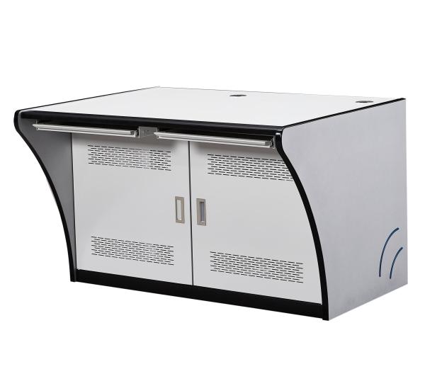 Home Office Control Center Desk Double Seat PC Desk with Laboratory Console and Platform