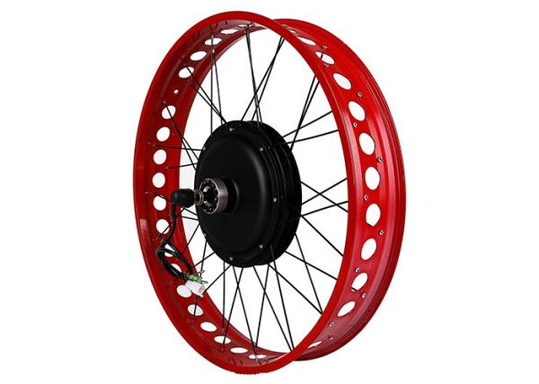 Red Color Electric Bike Conversion Kit With Throttle / Brake Lever / Winding Pipe